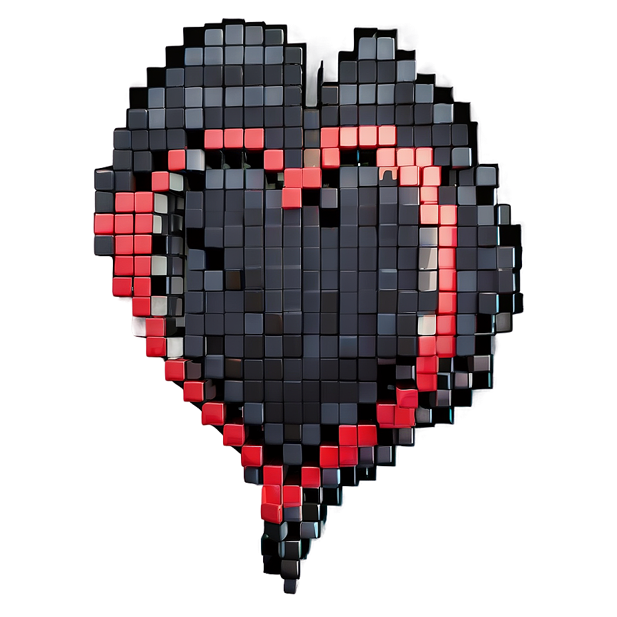 Pixel Heart Outline Png 05252024 PNG Image