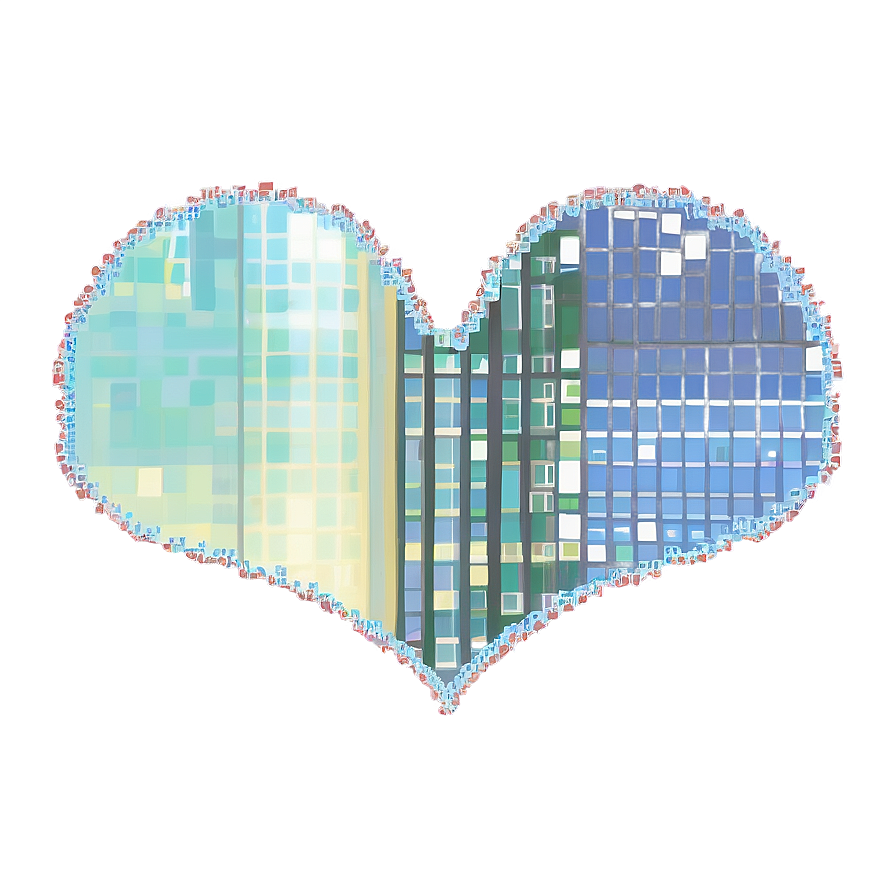 Pixel Heart Outline Png 76 PNG Image