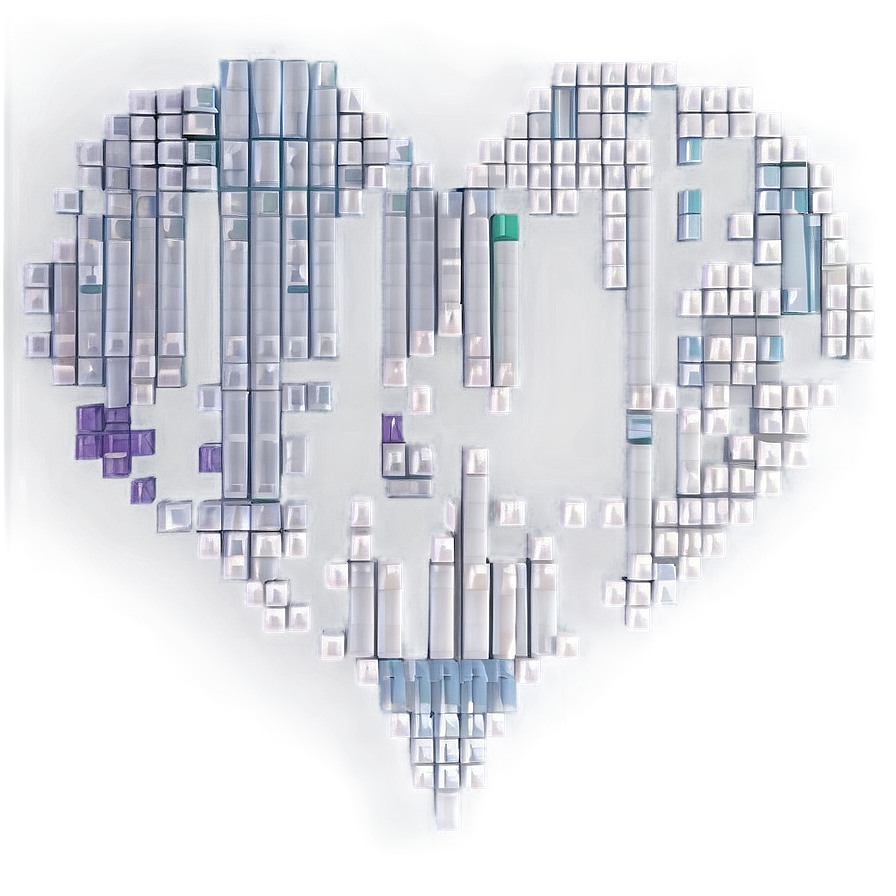 Pixel Heart Outline Png Epm PNG Image