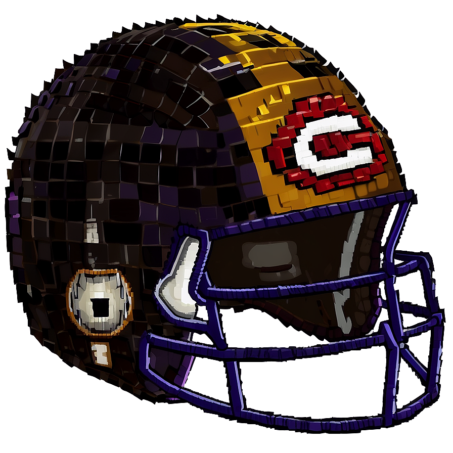 Pixel Style Football Helmet Png 84 PNG Image