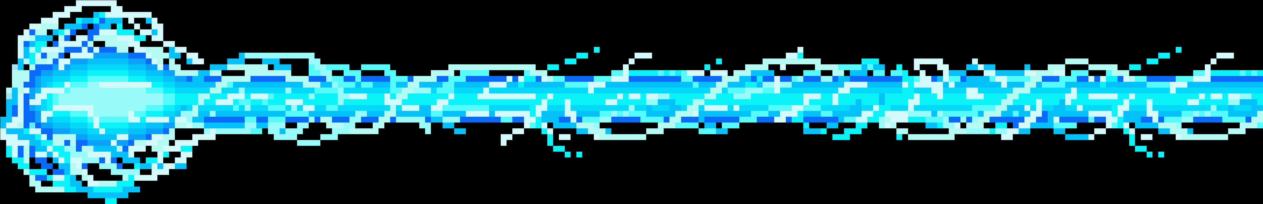 Pixelated Blue Laser Beam PNG Image