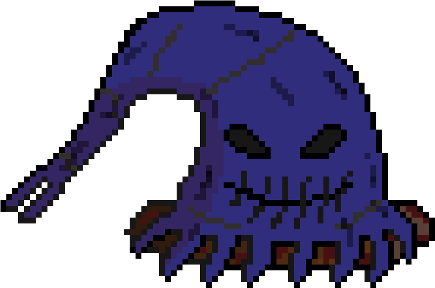 Pixelated_ Blue_ Reptile_ Creature PNG Image