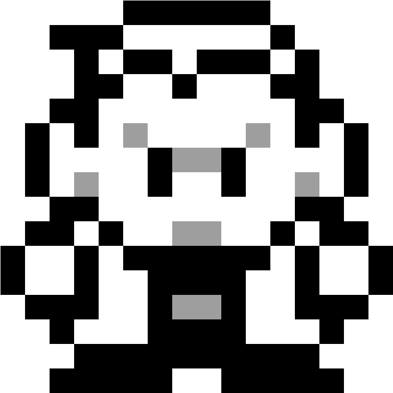 Pixelated Character Portrait PNG Image