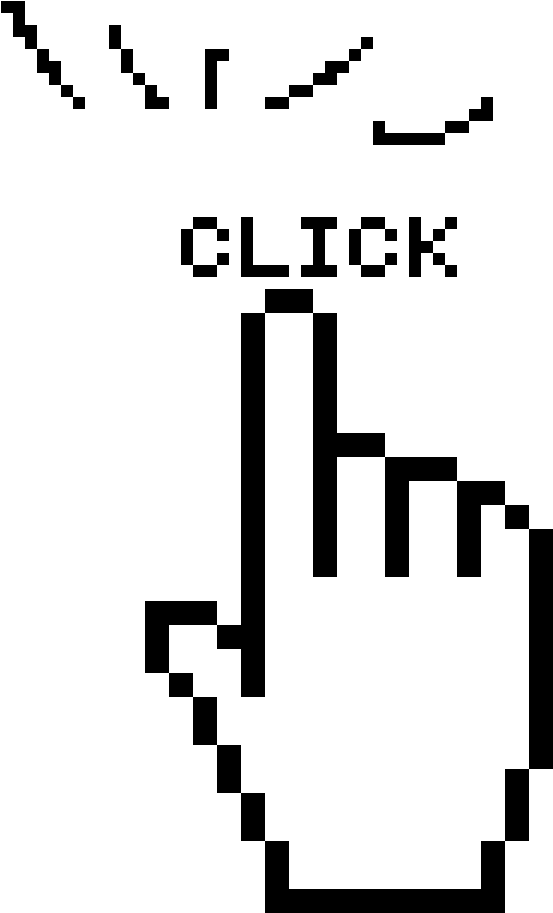 Pixelated Click Icon PNG Image