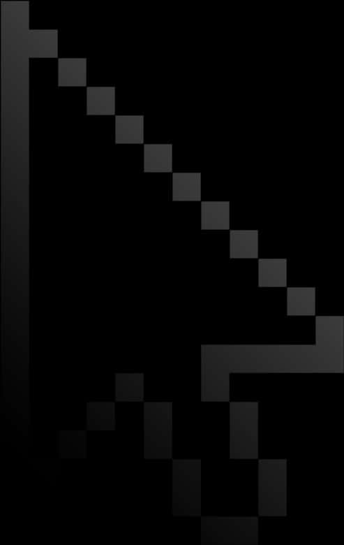 Pixelated Computer Mouse Profile PNG Image