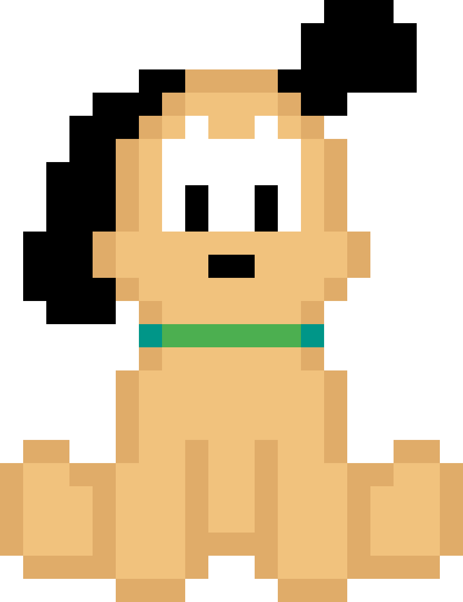 Pixelated Cute Dog Avatar.png PNG Image