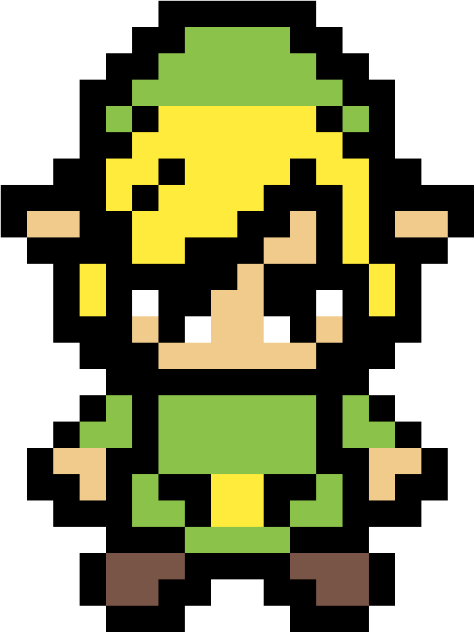 Pixelated Elf Character PNG Image