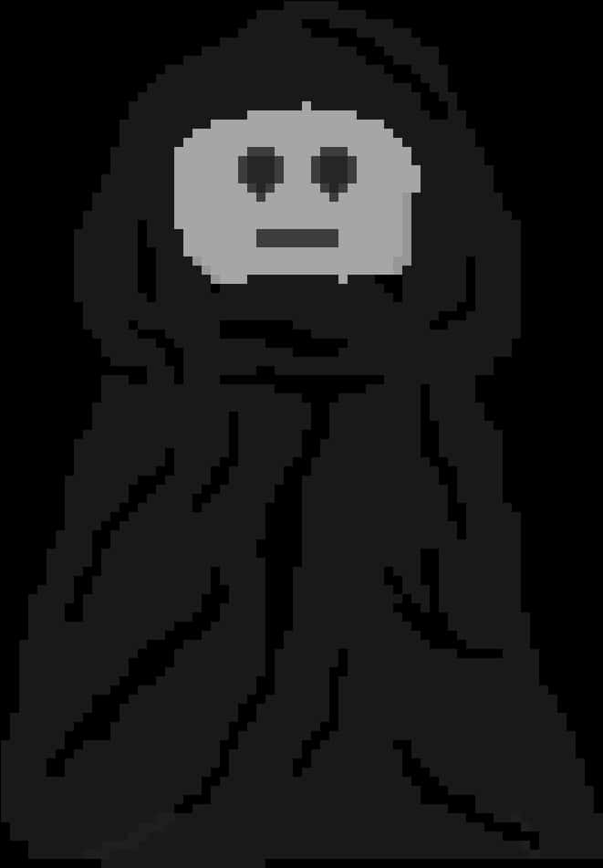 Pixelated Grim Reaper PNG Image