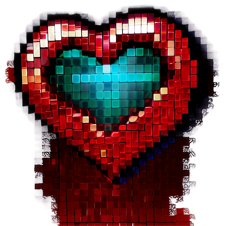 Pixelated Heart Health Bar Png 12 PNG Image