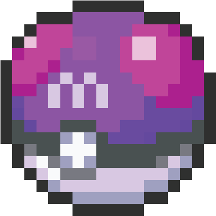 Pixelated Master Ball PNG Image