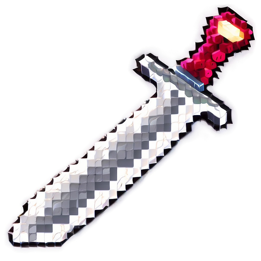 Pixelated Minecraft Sword Png Fes PNG Image