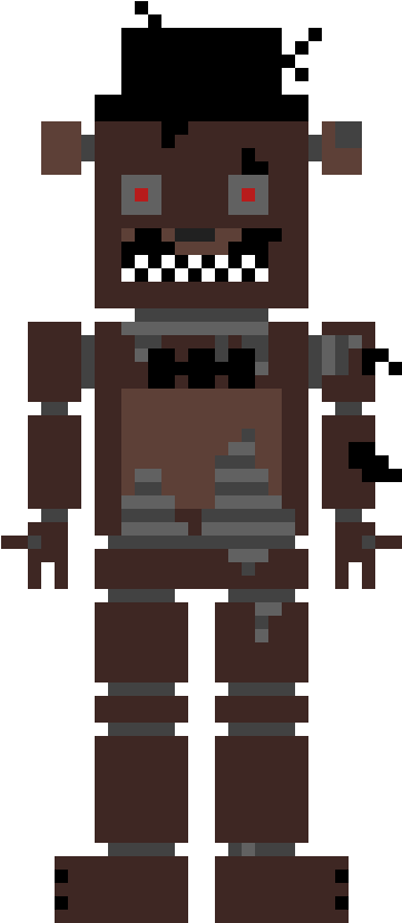 Pixelated Nightmare Freddy Image PNG Image