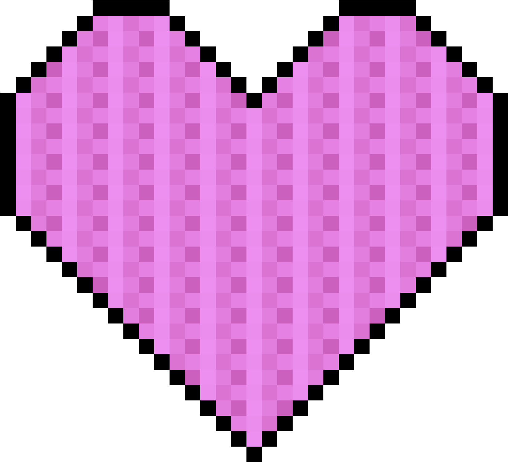 Pixelated Pink Heart Graphic PNG Image