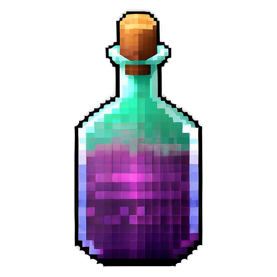 Pixelated Potion Bottle Png Goc99 PNG Image