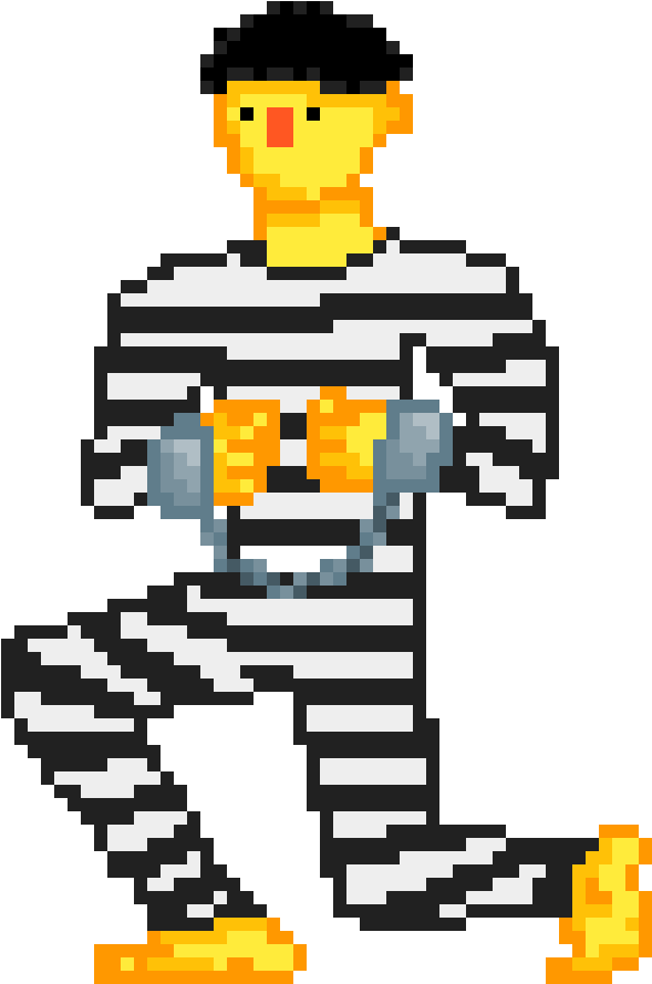 Pixelated Prisoner Illustration.png PNG Image