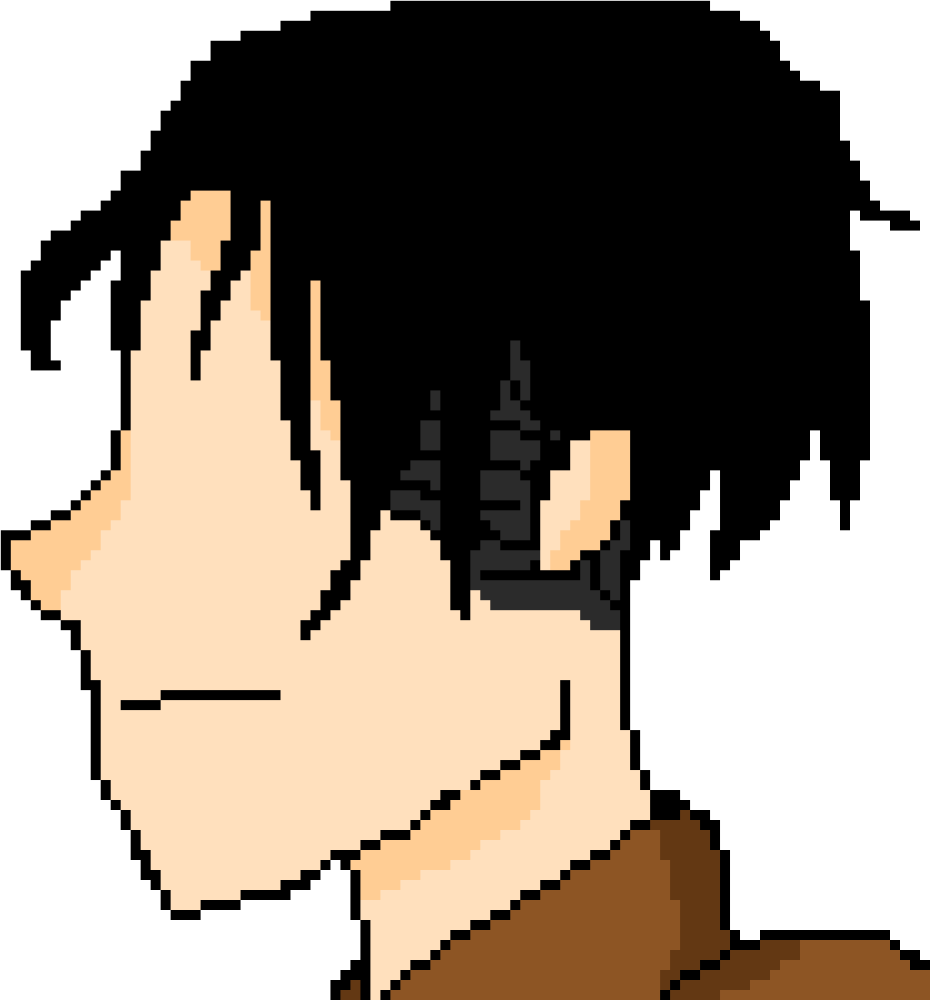 Pixelated Profile Levi Ackerman PNG Image