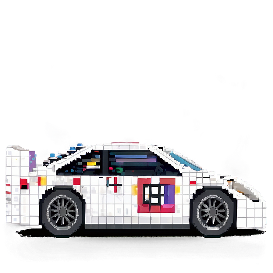 Pixelated Race Car Png Erx PNG Image