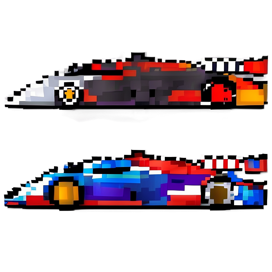 Pixelated Race Car Png Ixd PNG Image