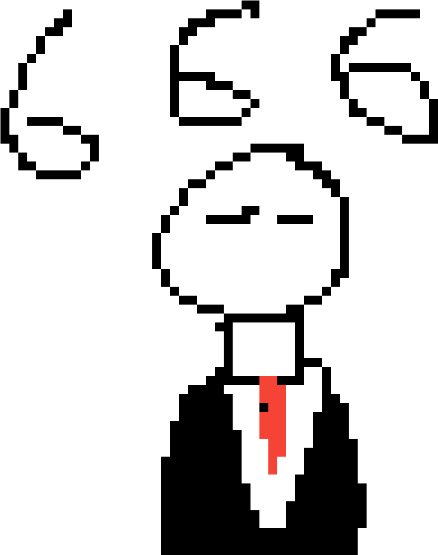 Pixelated Slender Man Artwork PNG Image