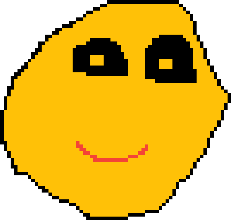 Pixelated Smiley Face PNG Image