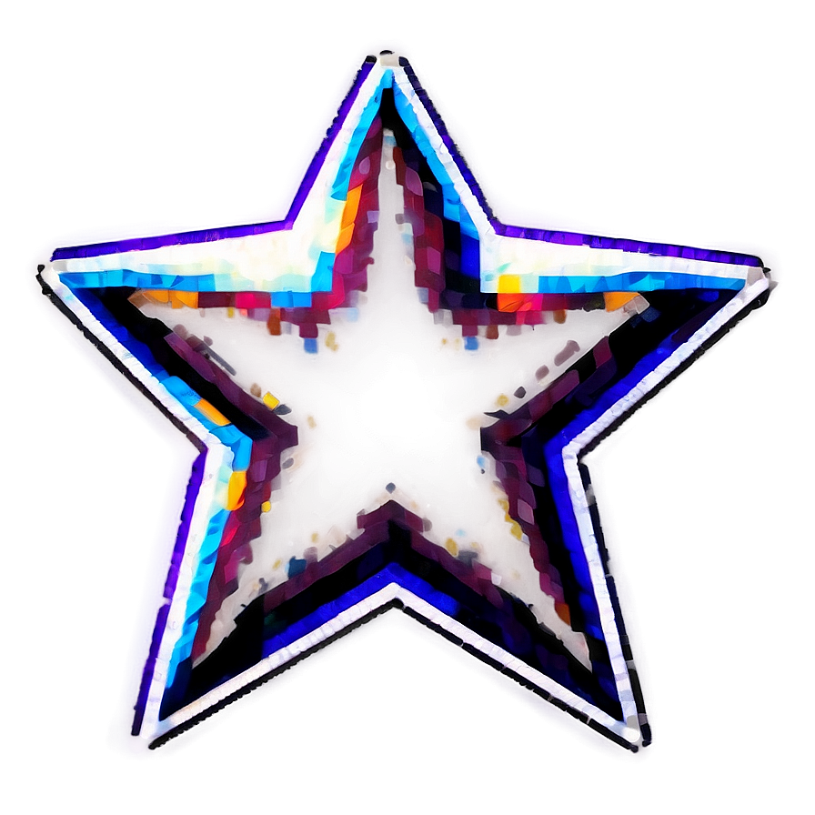 Pixelated Star Pattern Png Vdv PNG Image