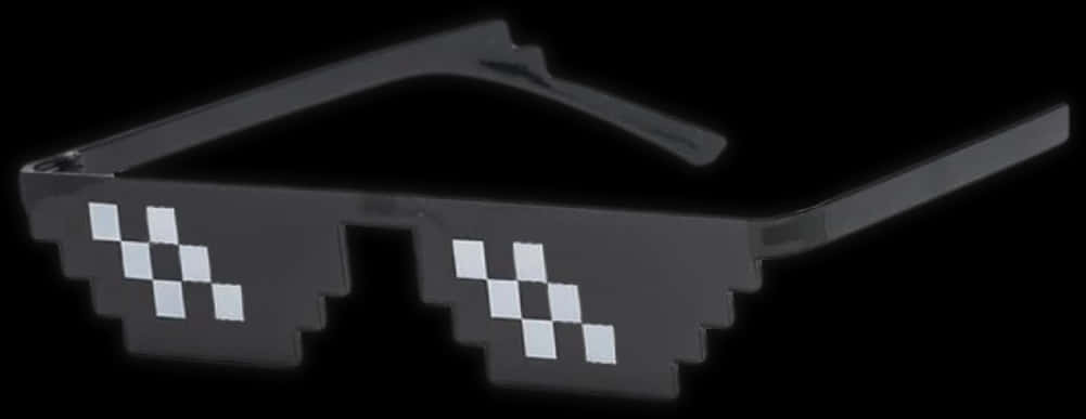 Pixelated Thug Life Sunglasses PNG Image