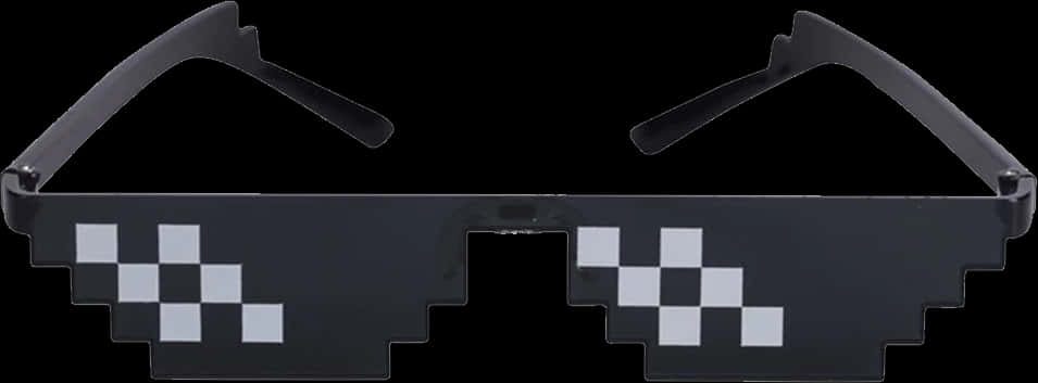 Pixelated Thug Life Sunglasses PNG Image