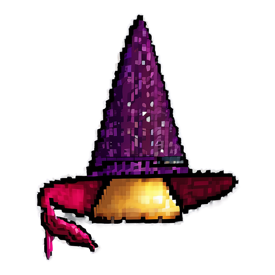 Pixelated Wizard Hat Png 64 PNG Image