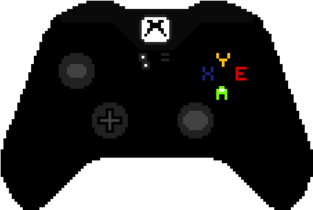 Pixelated Xbox Controller PNG Image