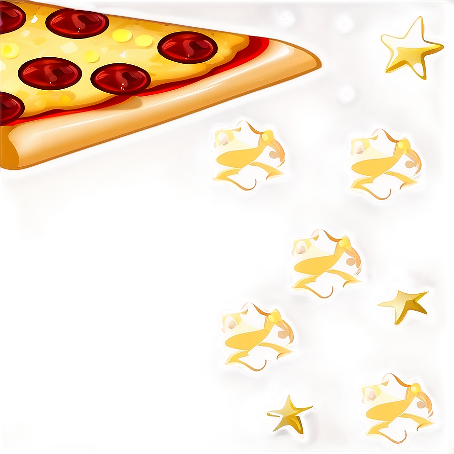 Pizza Cartoon Under The Stars Png Dqn PNG Image