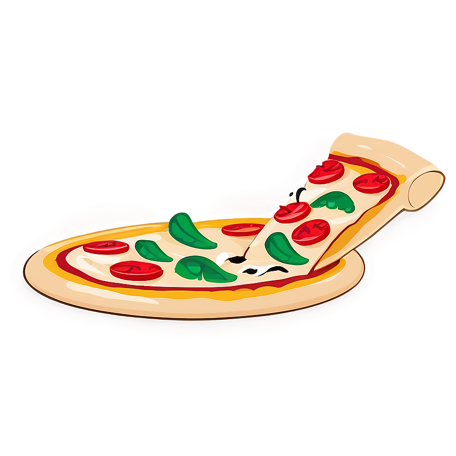 Pizza Cartoon With Mustache Png Umn PNG Image