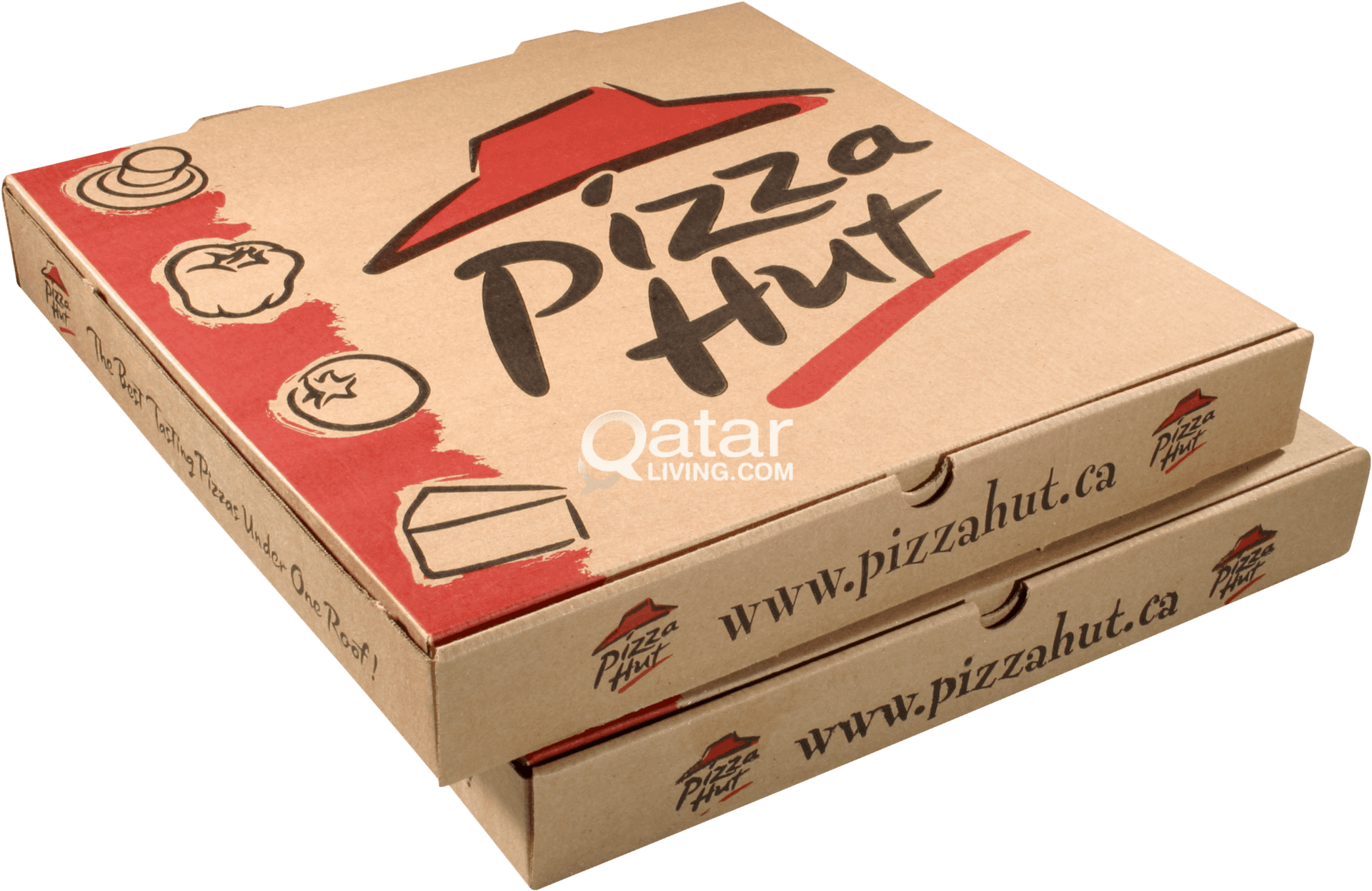 Pizza Hut Boxes Stacked PNG Image