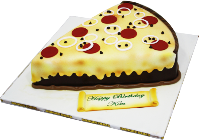 Pizza Slice Birthday Cake PNG Image