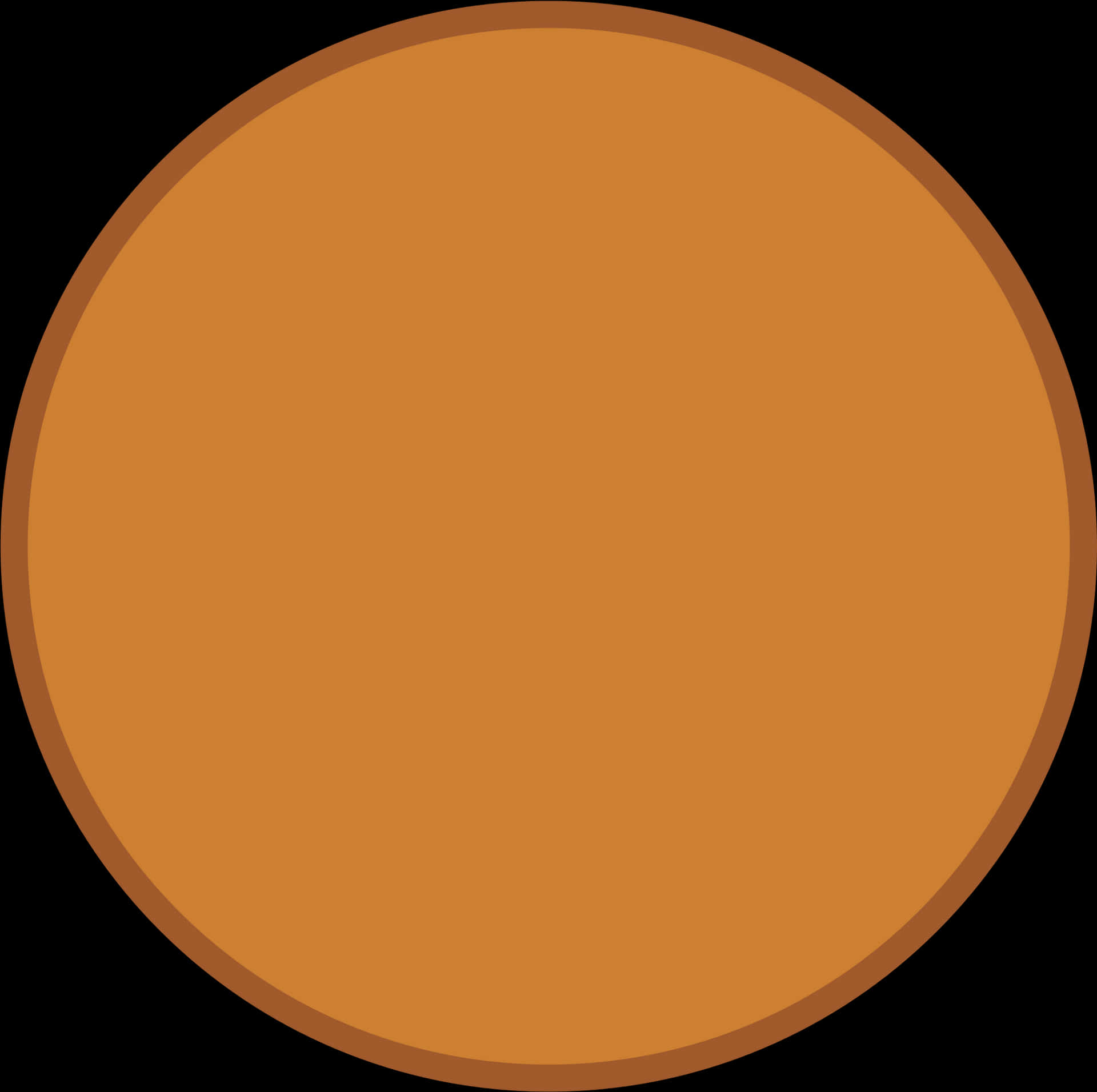 Plain Brown Circle PNG Image