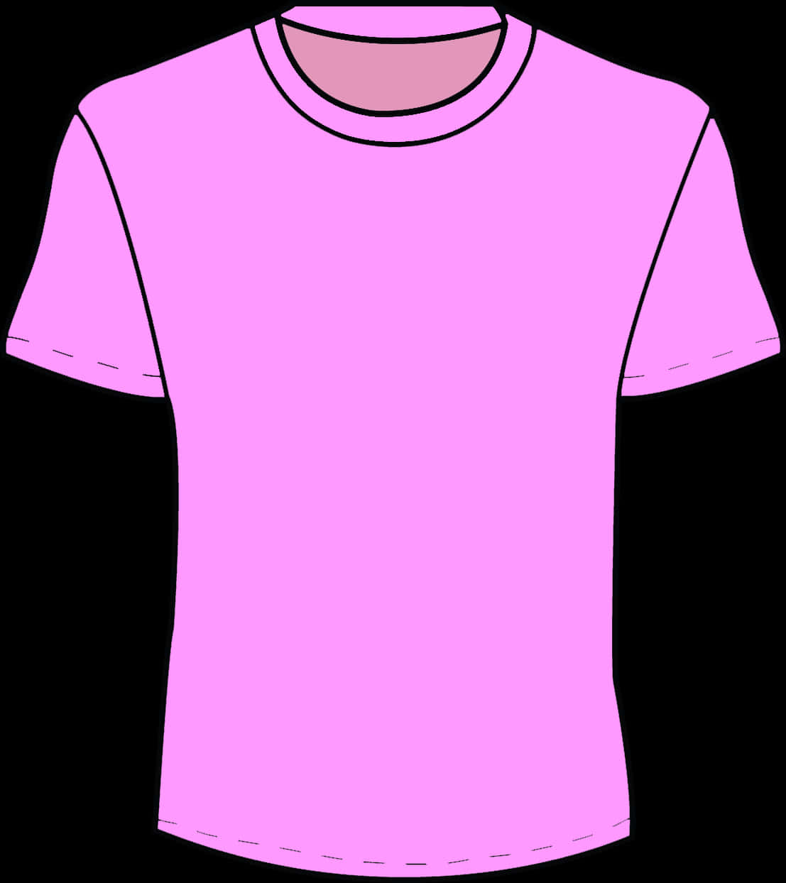 Plain Pink Roblox T Shirt Template PNG Image