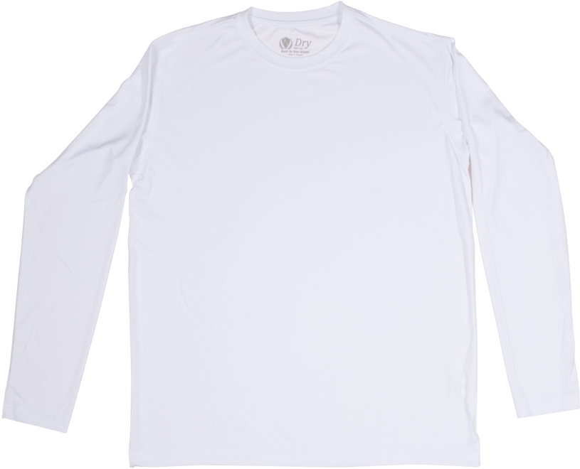 Plain White Long Sleeve Shirt PNG Image