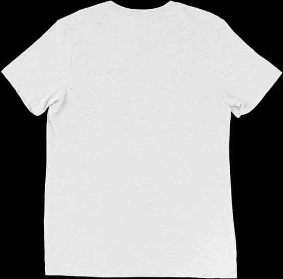 Plain White T Shirt Back View PNG Image