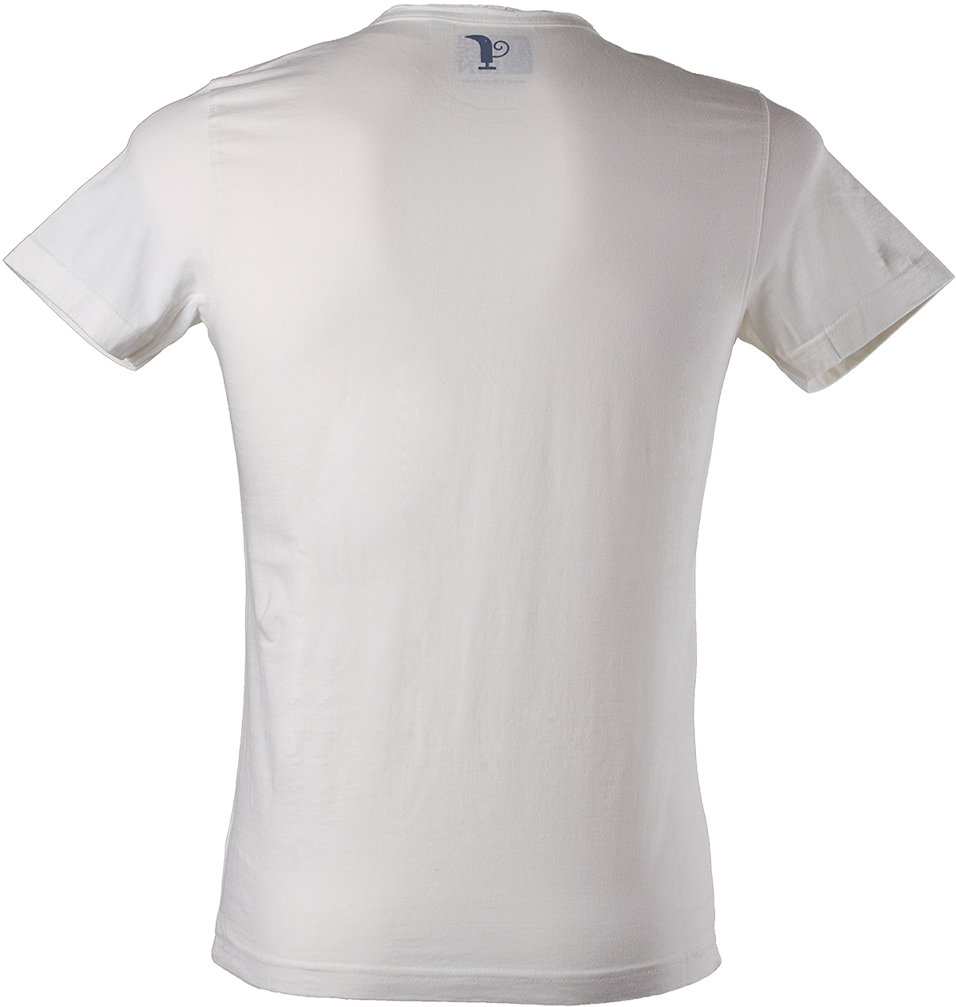 Plain White T Shirt Back View PNG Image