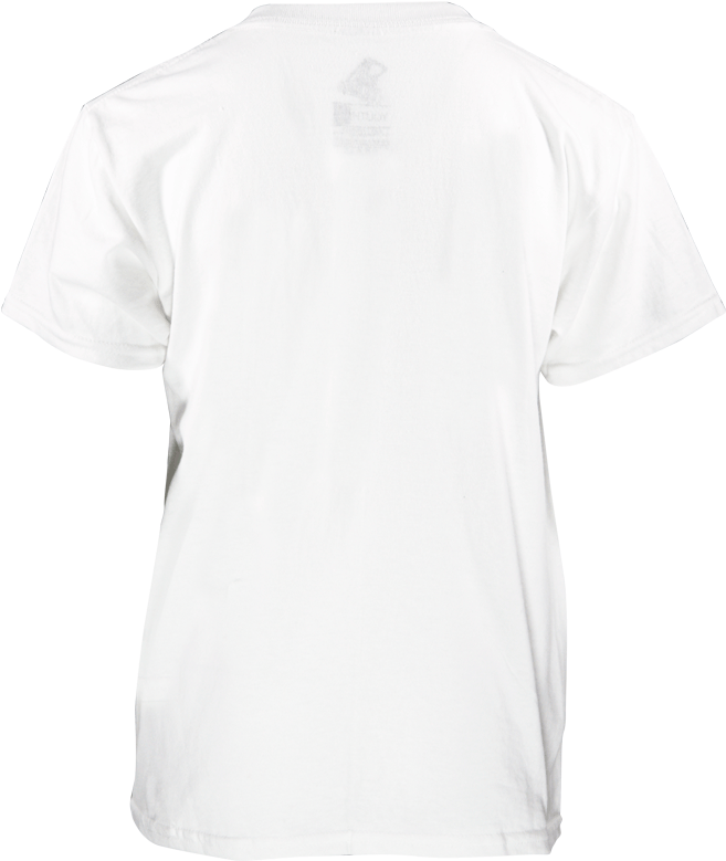 Plain White T Shirt Back View PNG Image