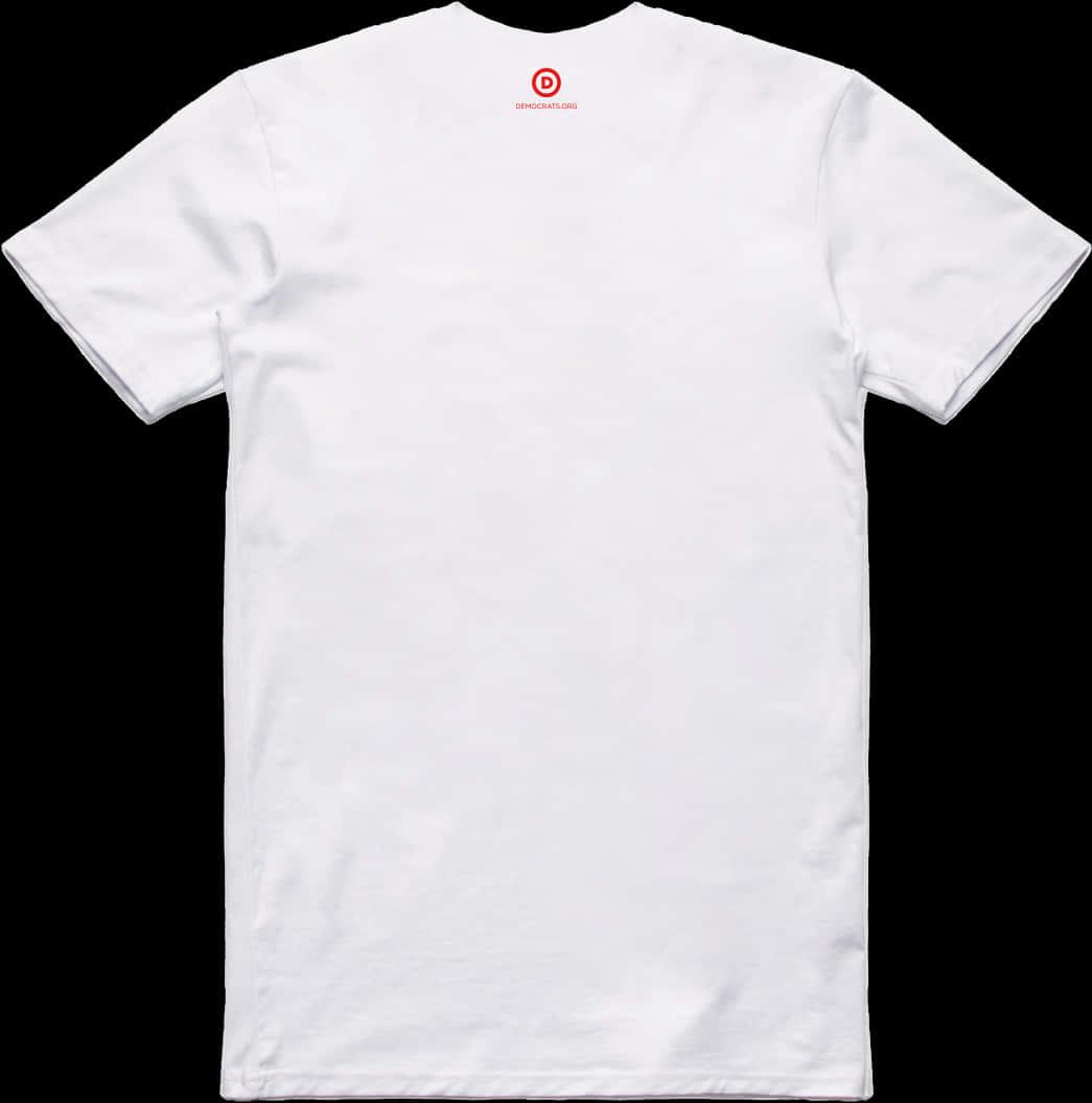 Plain White T Shirt Back View PNG Image