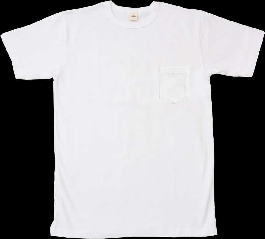 Plain White T Shirtwith Pocket PNG Image