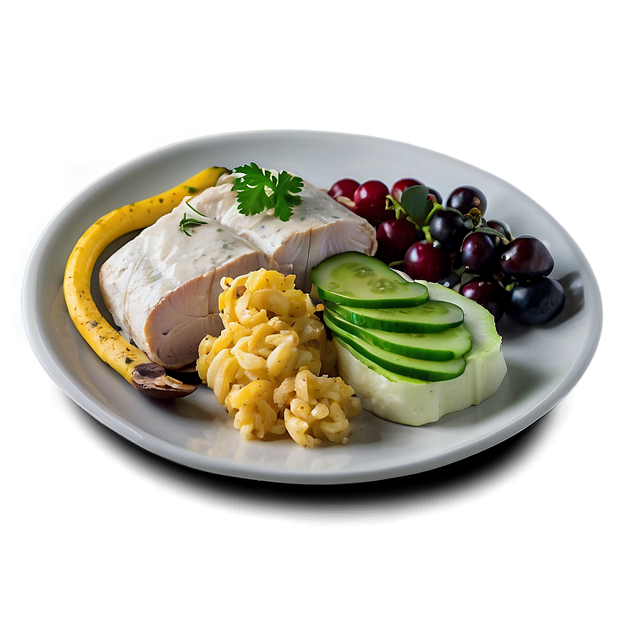 Plate Of Food Side View Png Hif9 PNG Image