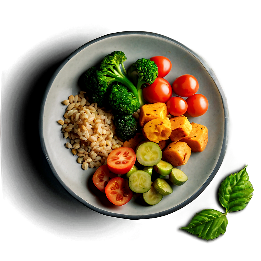 Plate Of Vegan Food Png Amg13 PNG Image