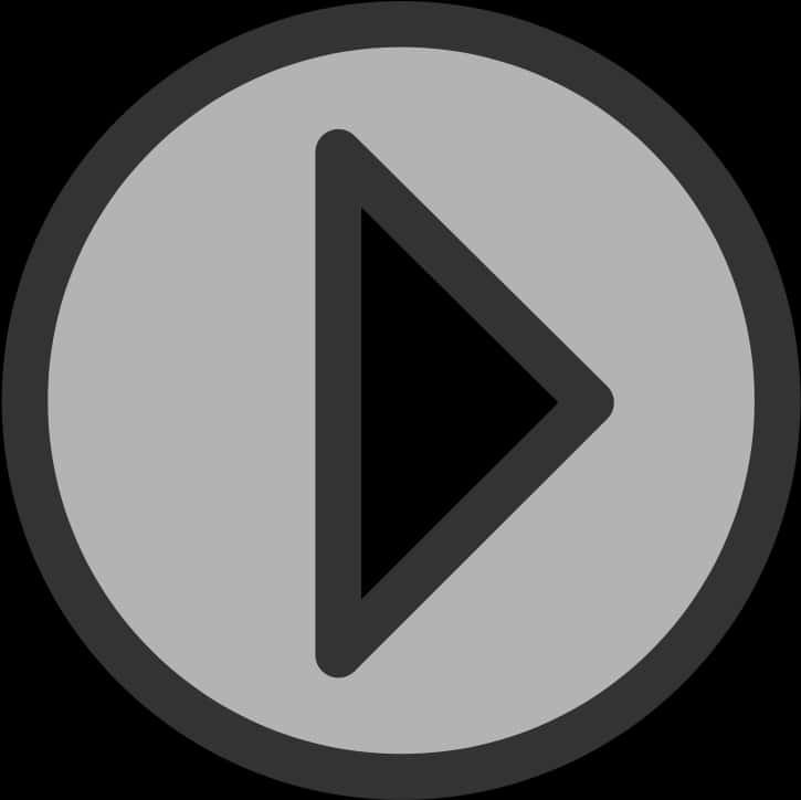 Play Button Icon Gray Background PNG Image