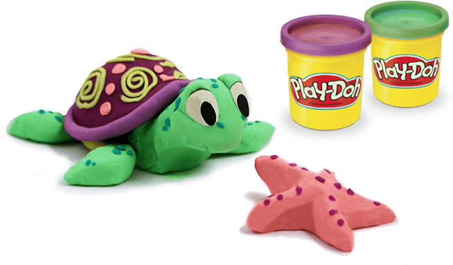 Play Doh Creation Turtleand Starfish PNG Image