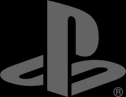 Play Station Logo Blackand White PNG Image