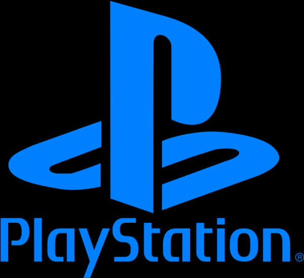 Play Station Logo Blue Background PNG Image