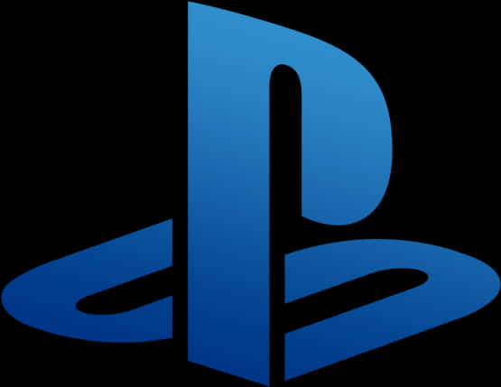 Play Station Logo Blue Background PNG Image