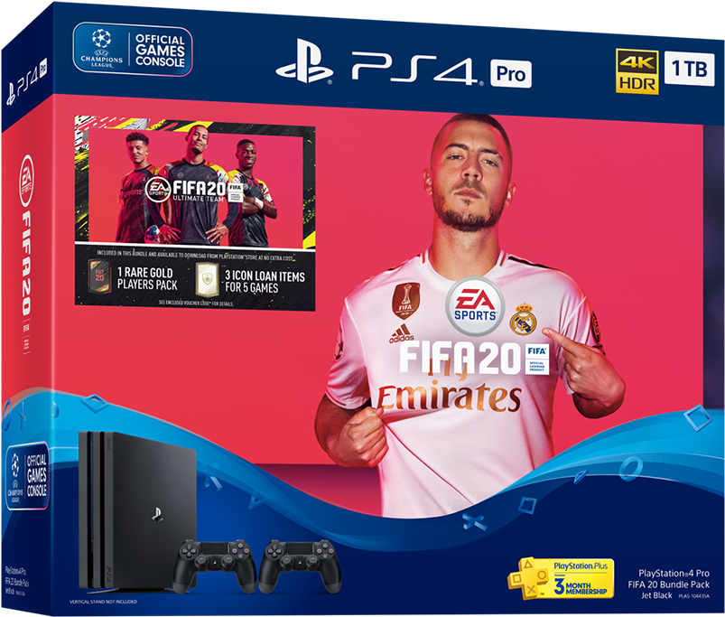 Play Station4 Pro F I F A20 Bundle Pack PNG Image