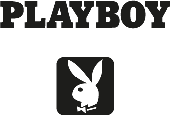 Playboy Logo Black Background PNG Image